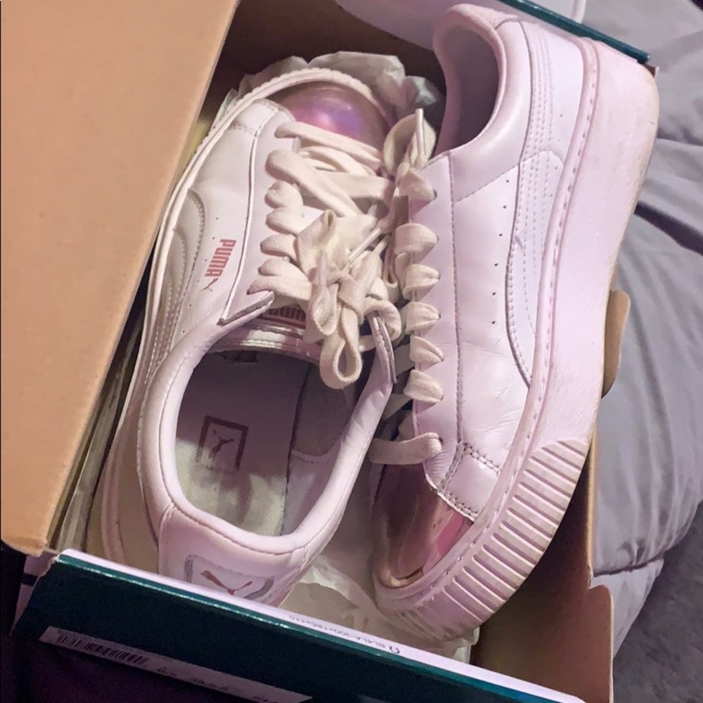 Puma Basket Platform Metallic